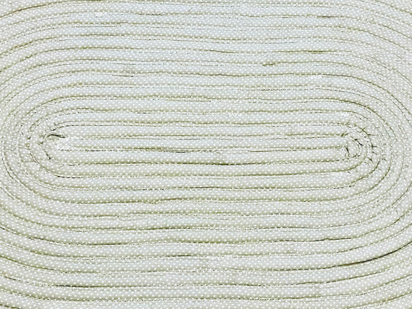 Sage white polka dot jellyroll rug 20X32 inches