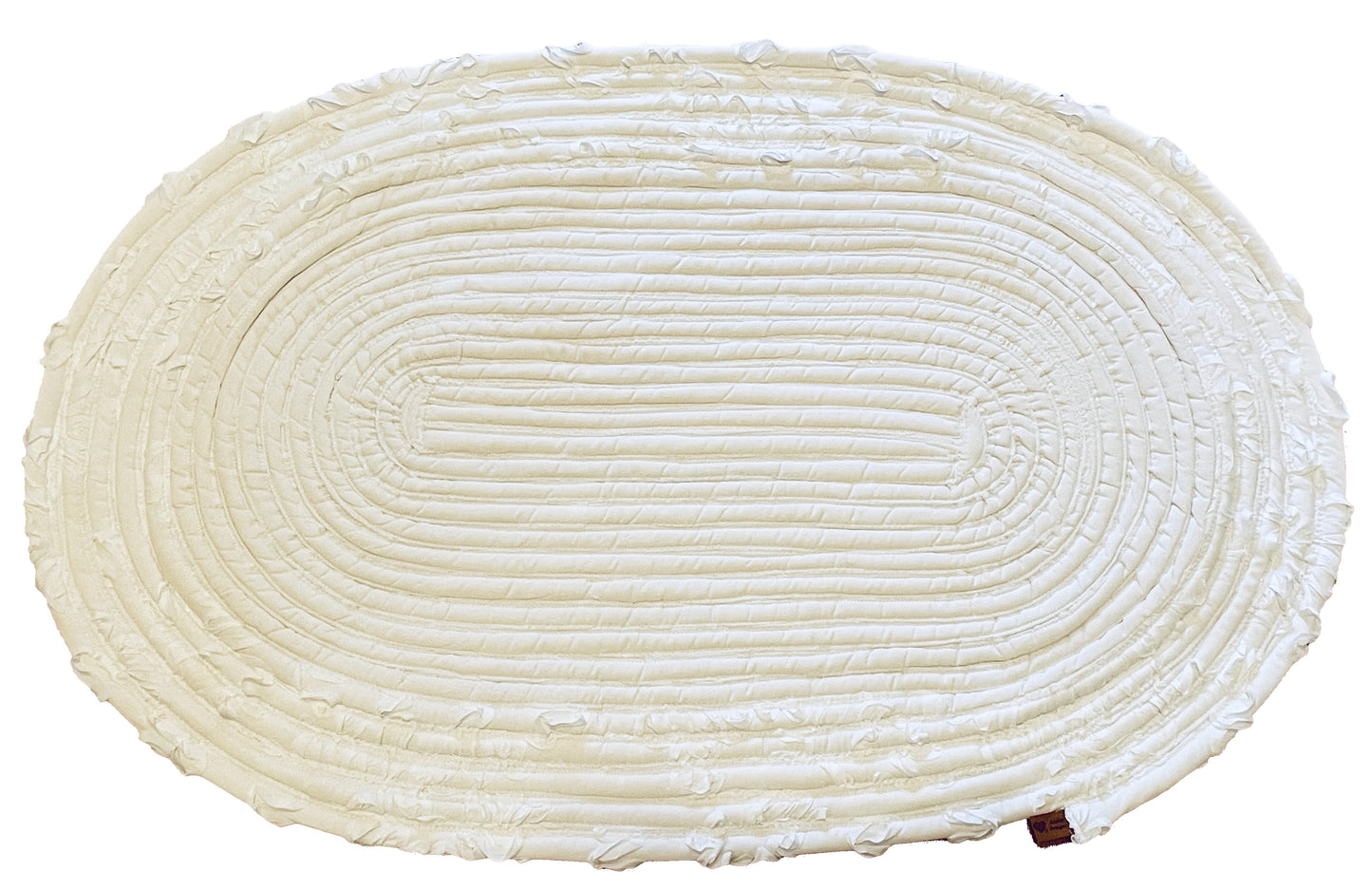 White with Textured border, 22.5X32 inches jellyroll rug