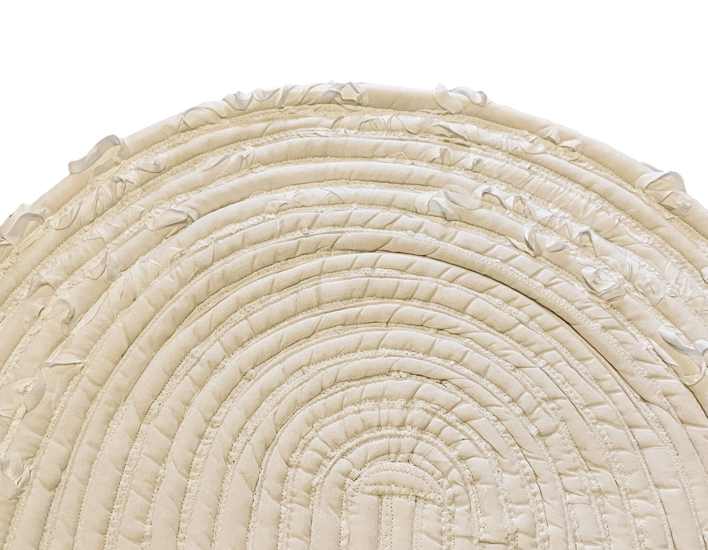 White with Textured border, 22.5X32 inches jellyroll rug