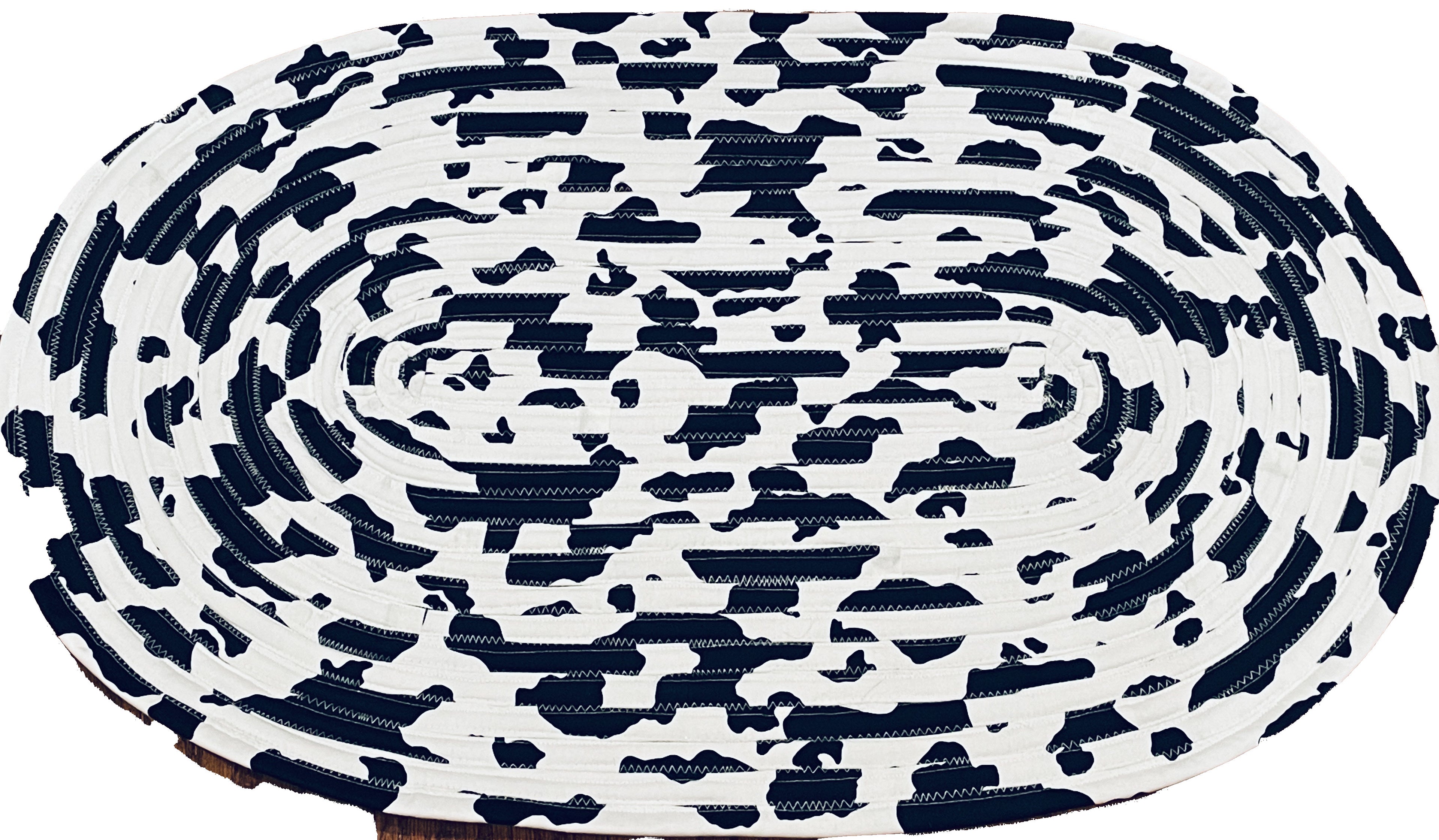 Cow print Jellyroll Rug, Cotton, 20X32 inches