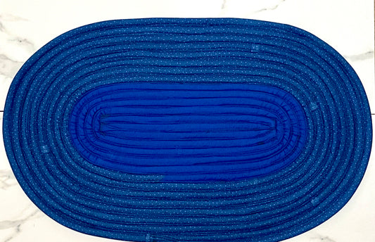 Navy Blue water drops print Jellyroll Rug 20X32 inches