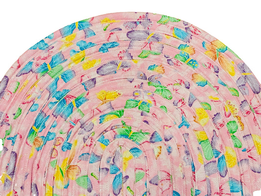 Pink with Butterflies Jellyroll Rug 20X32 inches