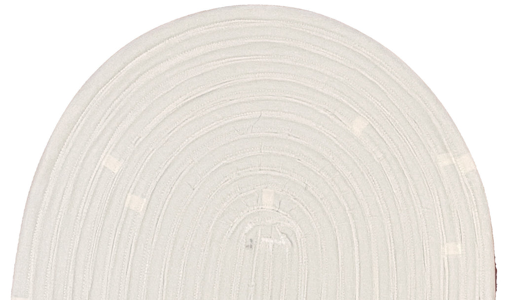 Cotton White as snow Jellyroll Rug 20X32 inches