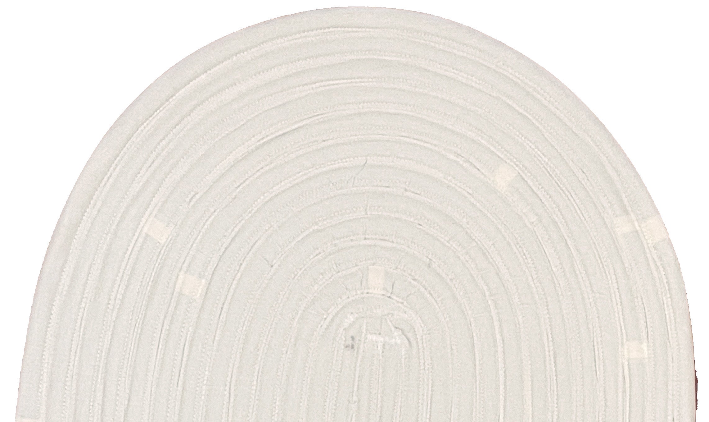 Cotton White as snow Jellyroll Rug 20X32 inches