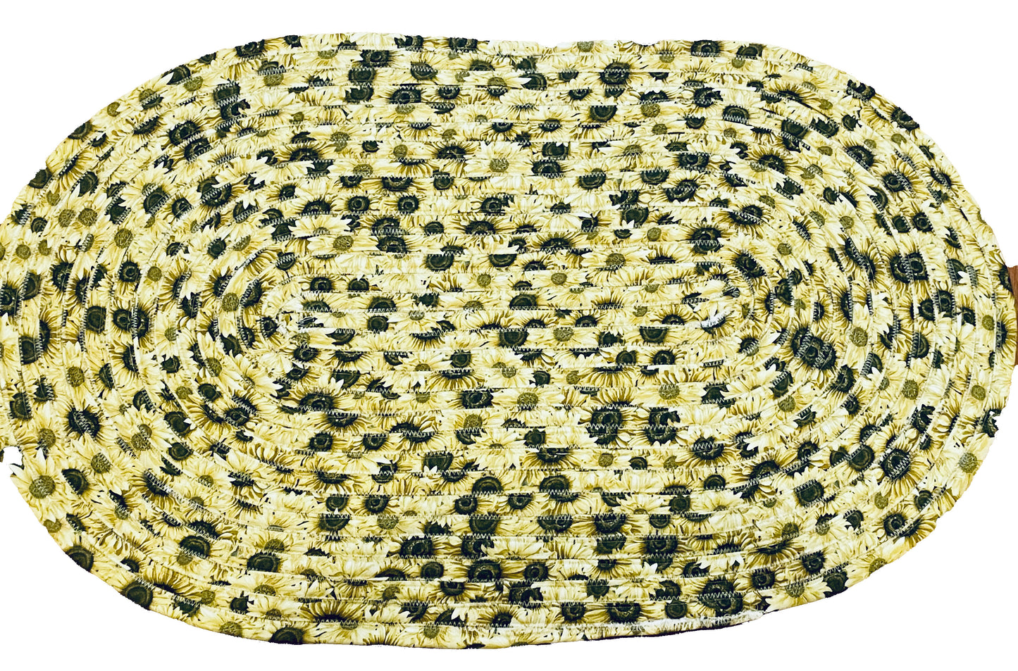 Large Sunflowers Cotton Jellyroll rug 20X32 inches